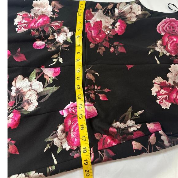 Enfocus Women formal hi/lo dress black w floral print Sleeveless womens size 16W - Picture 7 of 10